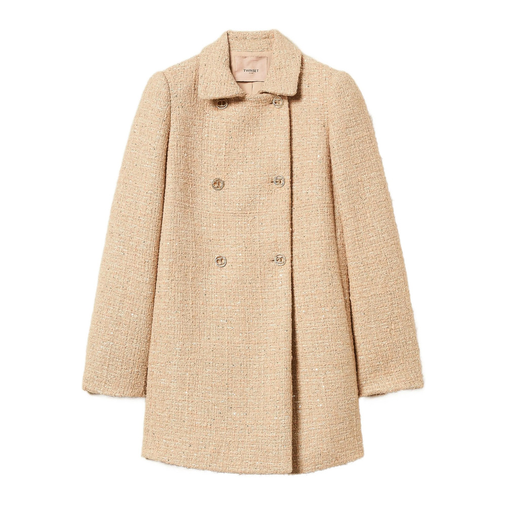 Twinset Sequin-embellished Bouclé Coat
