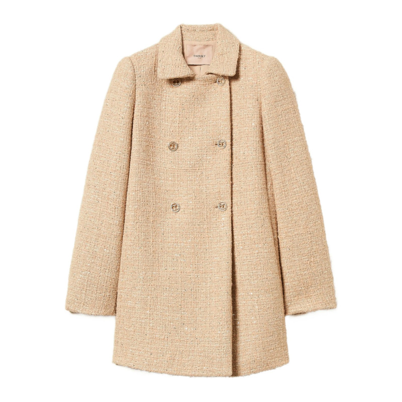 Twinset Sequin-embellished Bouclé Coat