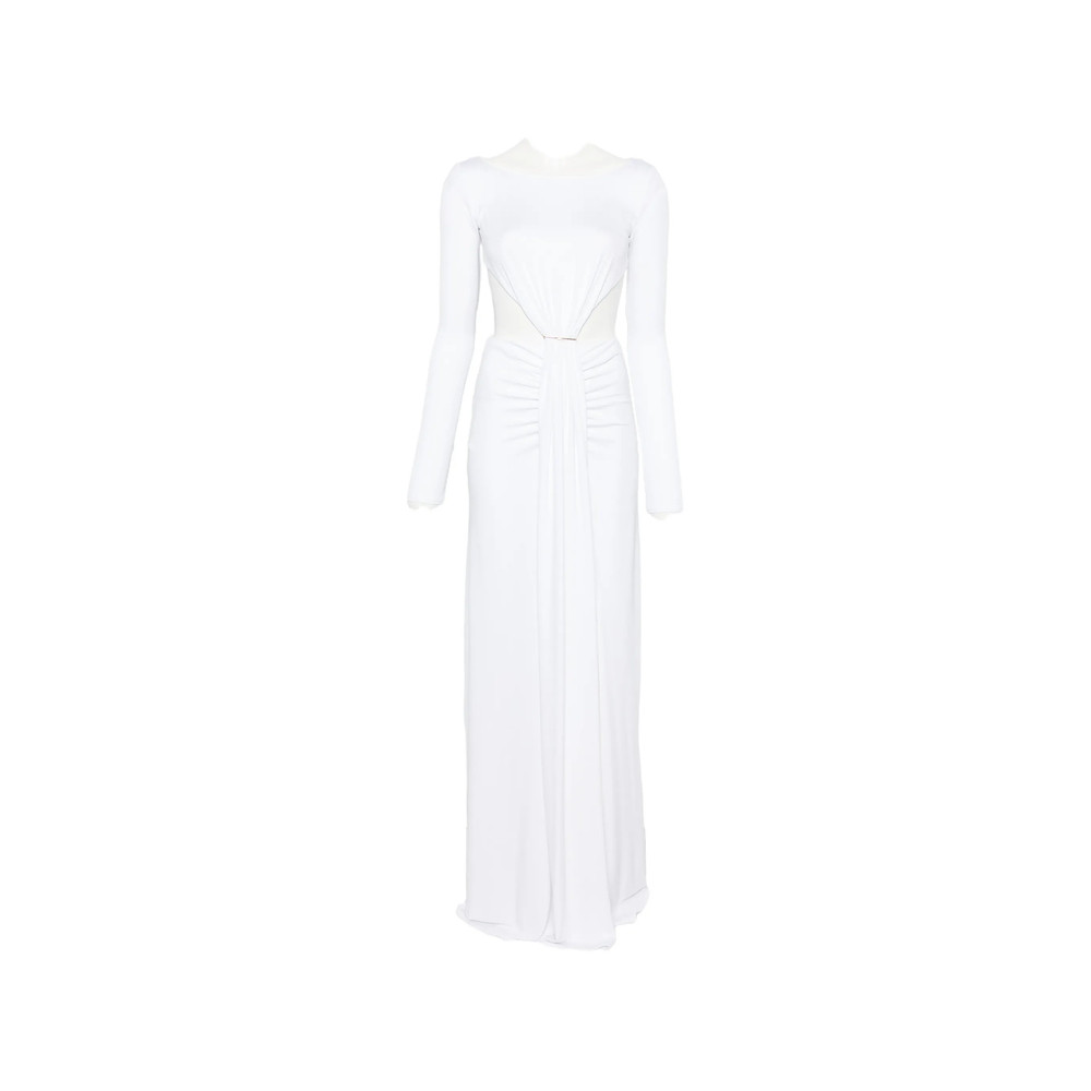 Elisabetta Franchi Cut-out Ruched Maxi Dress