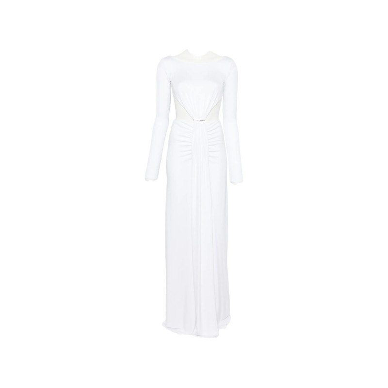 Elisabetta Franchi Cut-out Ruched Maxi Dress