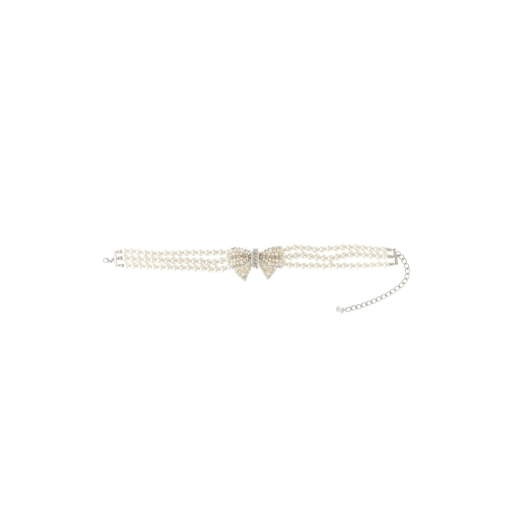 Self-portrait Pearl Bow Necklace