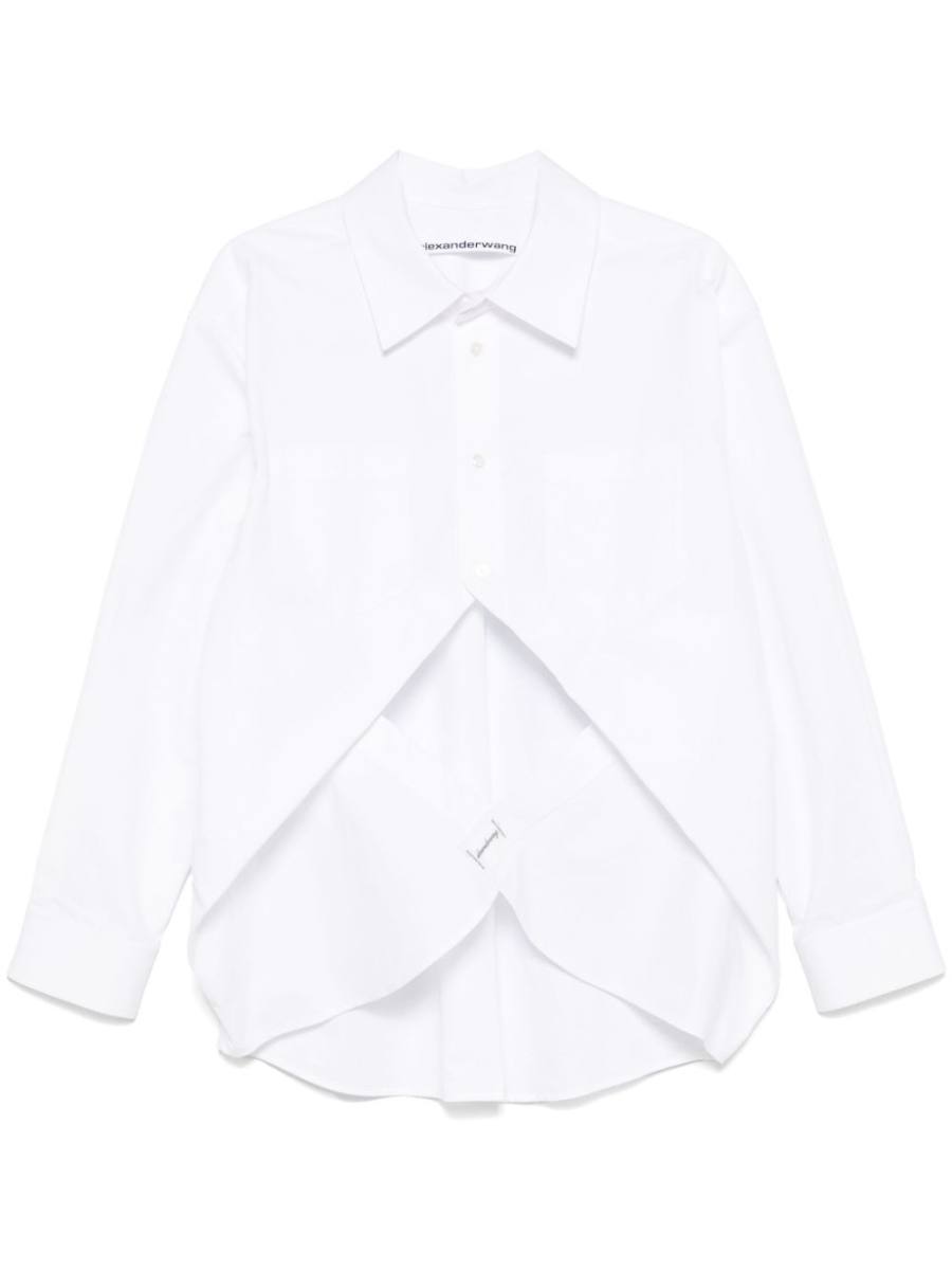 exaggerated split front shirt