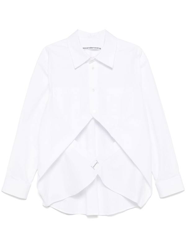 exaggerated split front shirt