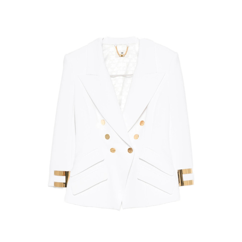 Elisabetta Franchi Double-breasted Three-quarter Sleeve Jacket