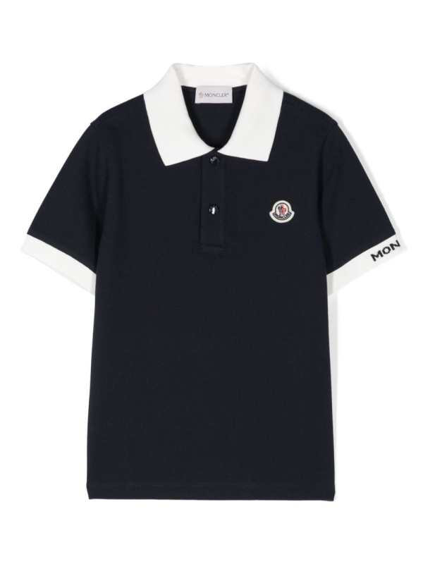 logo-patch polo shirt