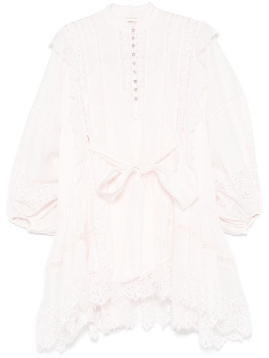 Crush Lace Billow mini dress