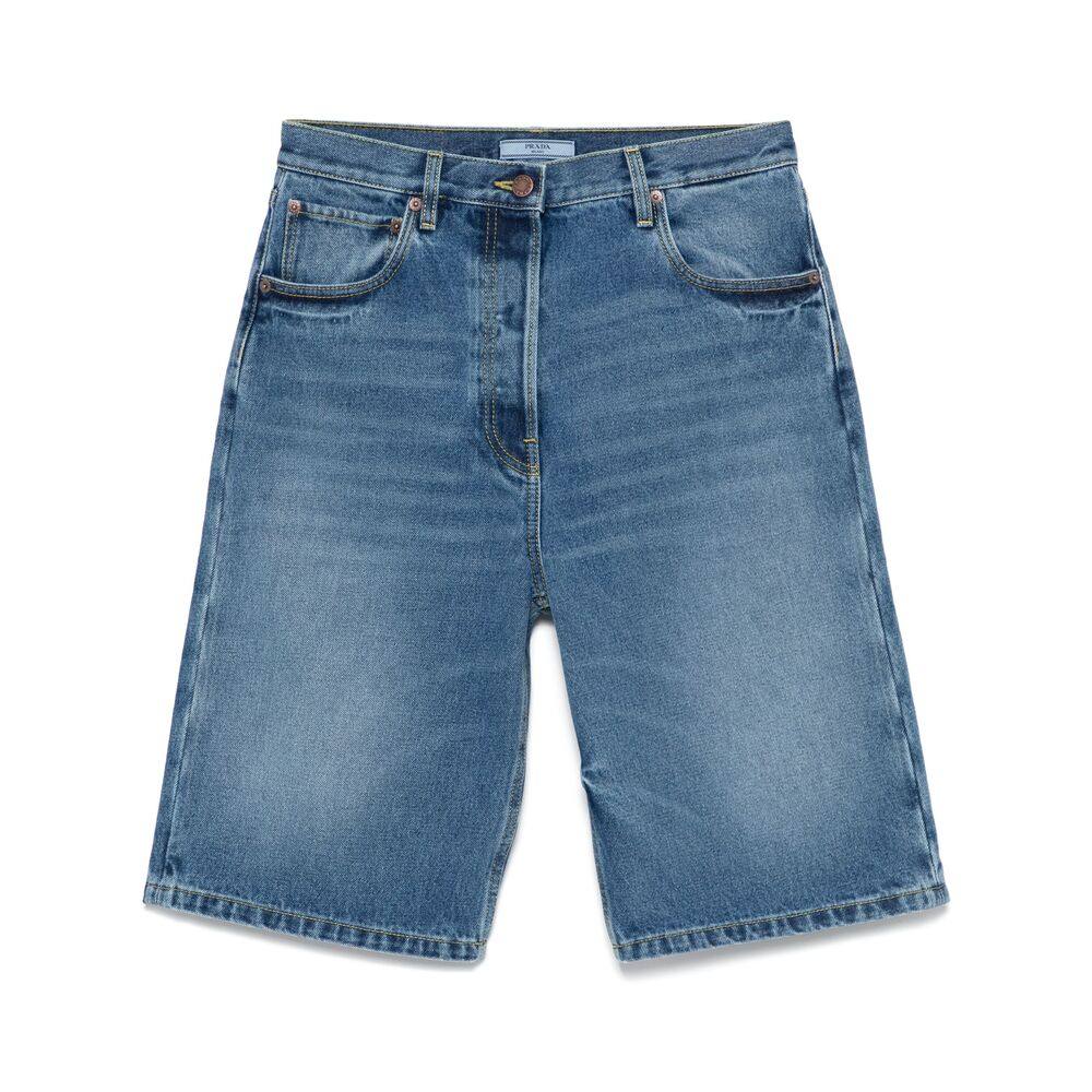 Prada Straight-leg Denim Shorts