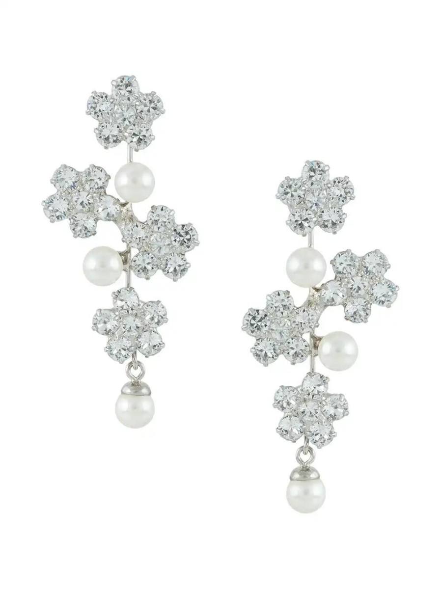 Aria crystal pearl earrings