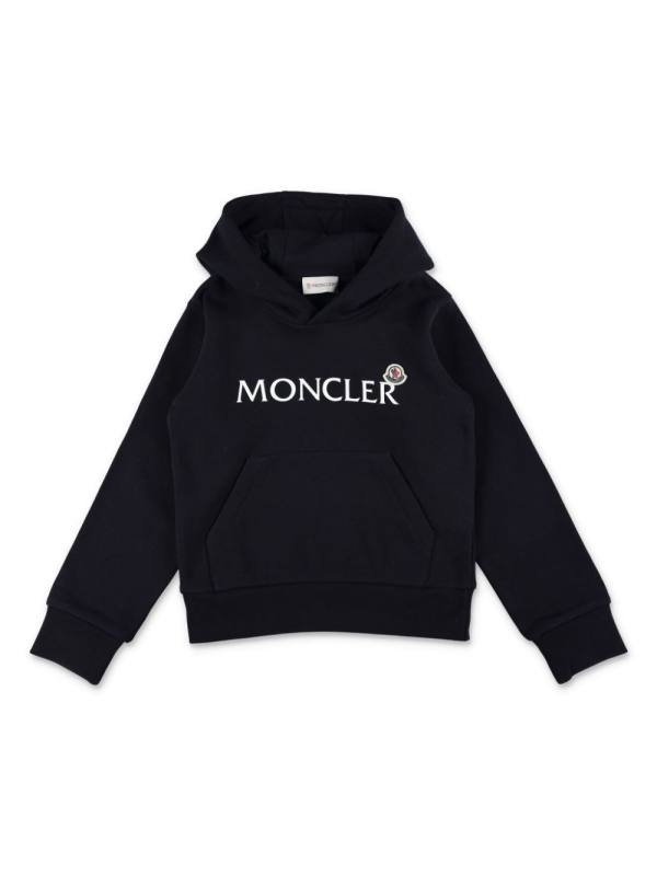 logo-patch cotton hoodie