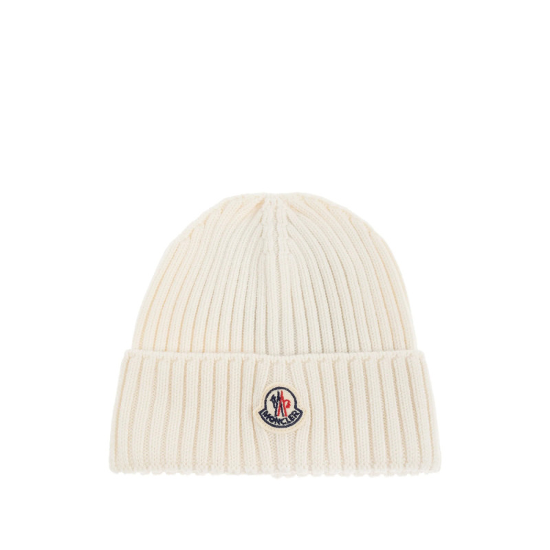 Moncler Virgin Wool Beanie Hat