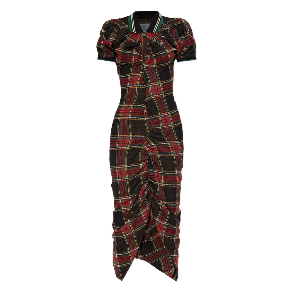 Vivienne Westwood Plaid Puff-sleeve Dress
