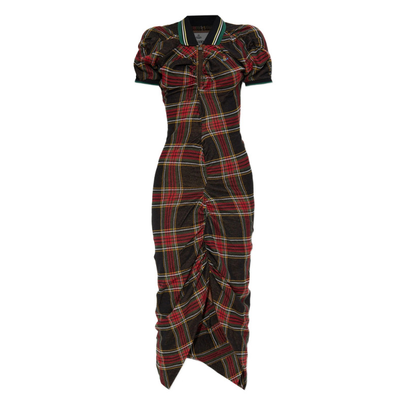 Vivienne Westwood Plaid Puff-sleeve Dress