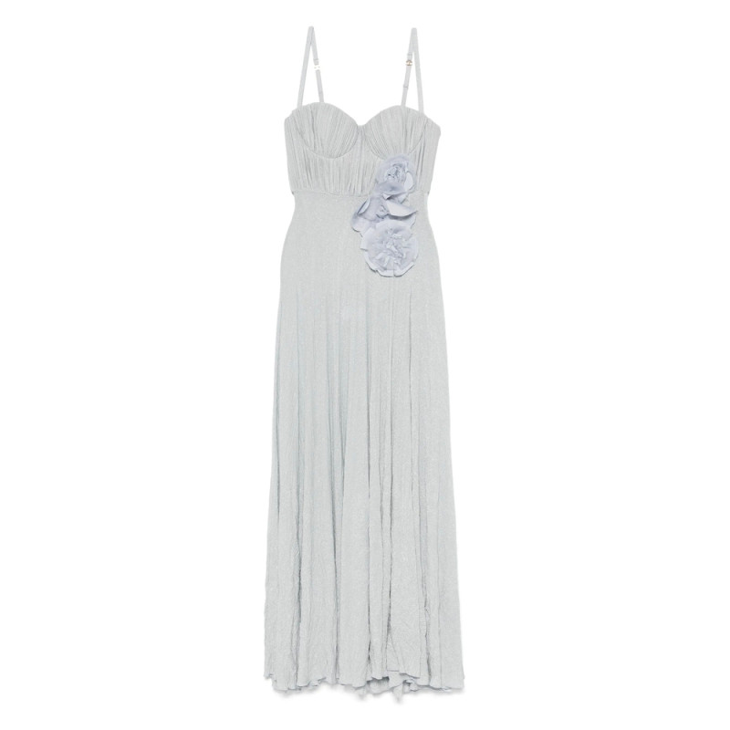 Elisabetta Franchi Flower-embroidery Lurex Gown