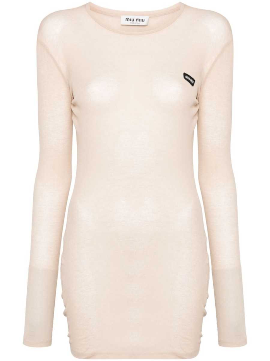 ribbed-knit mini dress