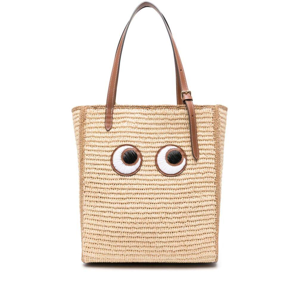 Anya Hindmarch Eyes Raffia Tote Bag