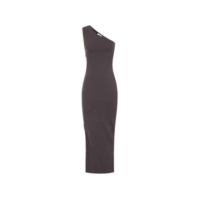 Elisabetta Franchi Red Carpet Knit Dress With Zip