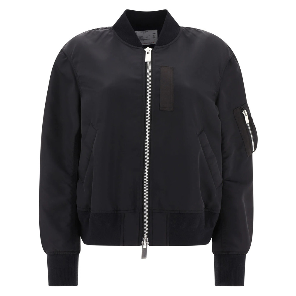 Sacai Baseball-collar Zip-up Bomber Jacket