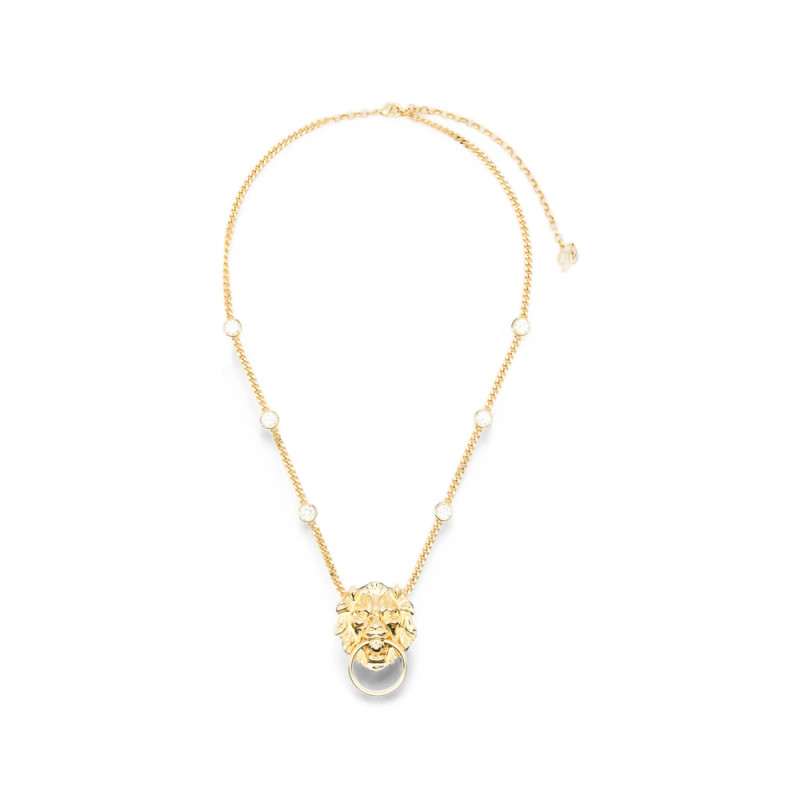 Blumarine Lion-pendant Crystal-embellished Necklace