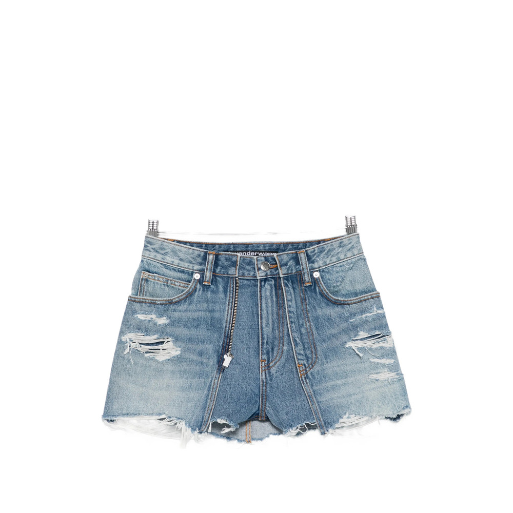 Alexander Wang Ripped Zip Shorts