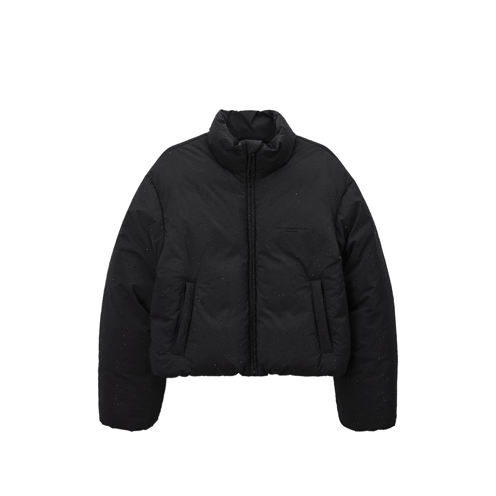 Alexander Wang Classic Puffer Jacket W/ Allover Hotfix
