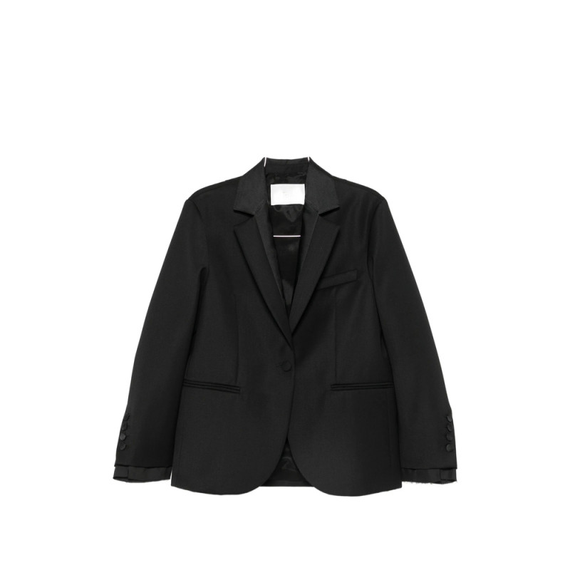 Tela Satin-trim Single-breasted Blazer