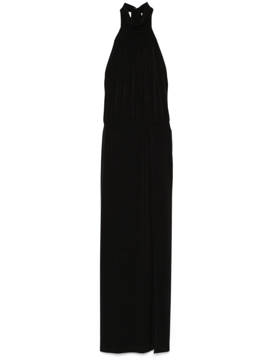halterneck midi dress