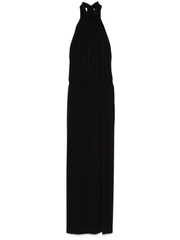 halterneck midi dress