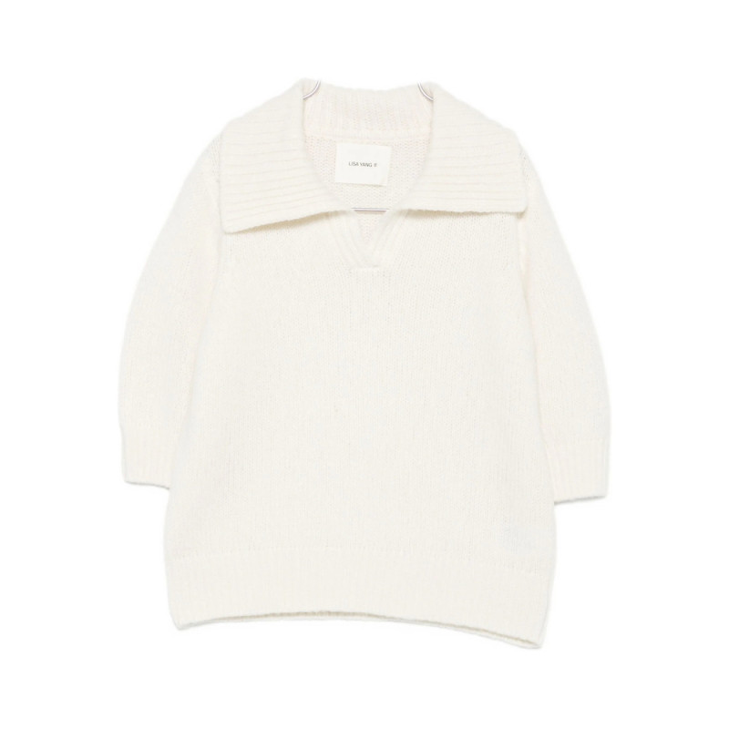 Lisa Yang Wide-collar V-neck Jumper