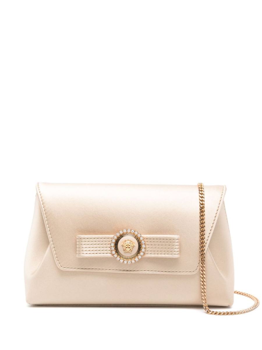 Gianni Ribbon crystal-embellished clutch bag