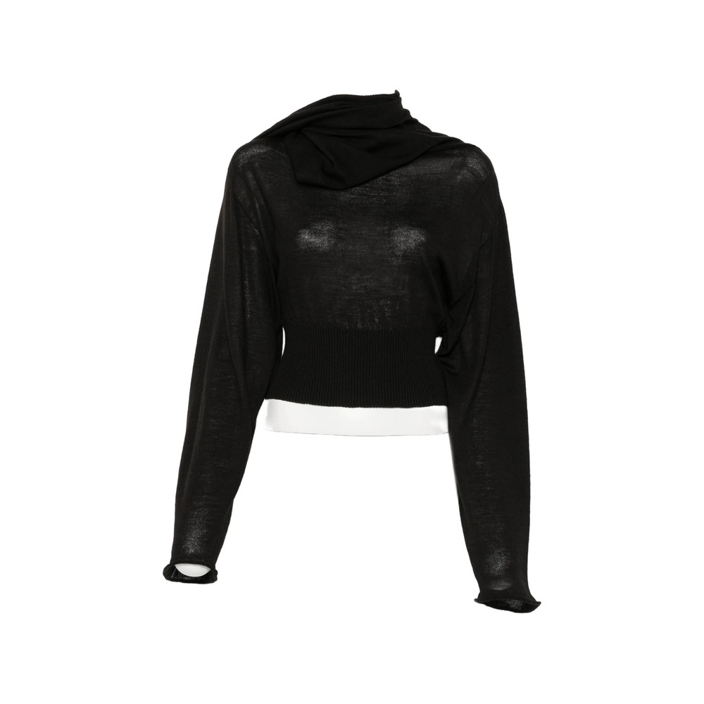 Rick Owens Draped-neck Ribbed Top