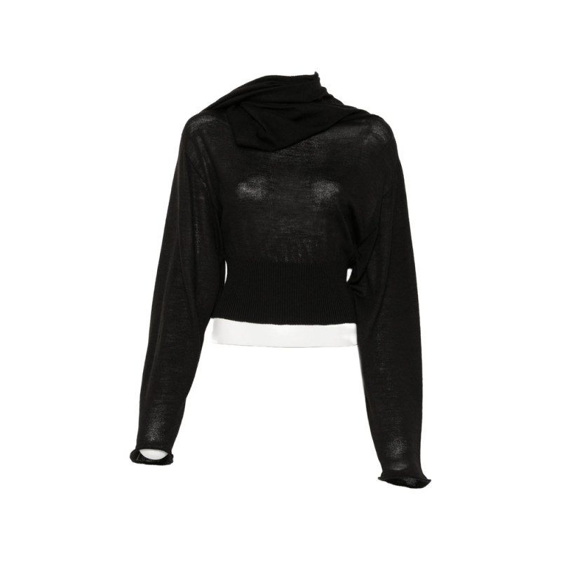 Rick Owens Draped-neck Ribbed Top