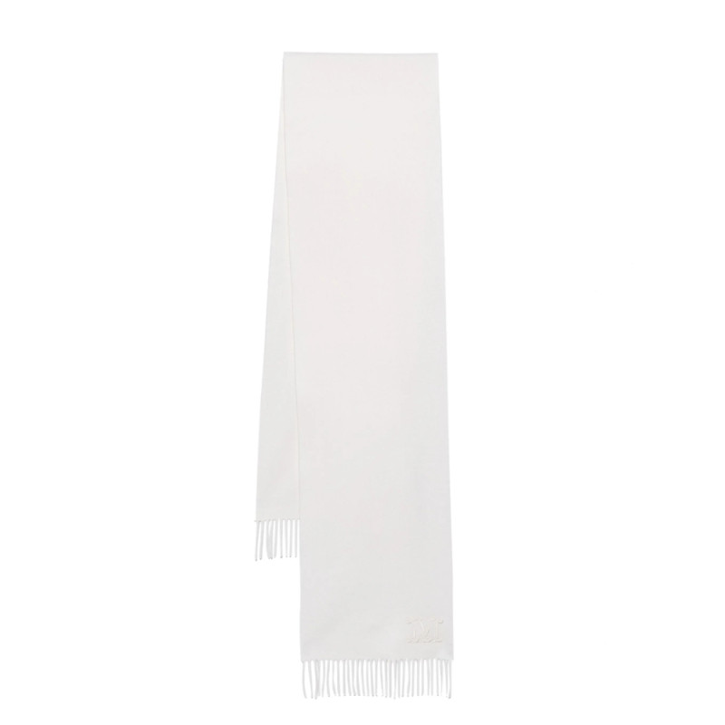 Max Mara Ivory Cashmere Scarf