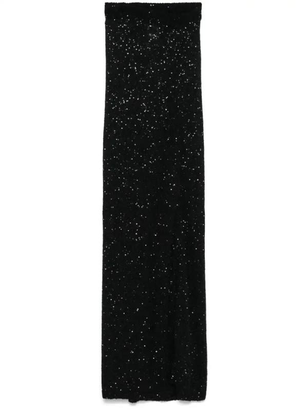 sequinned midi skirt