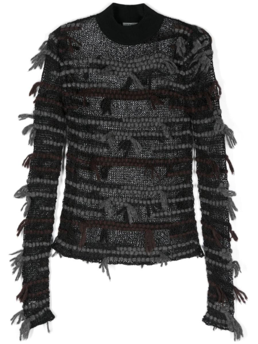 net long-sleeve top