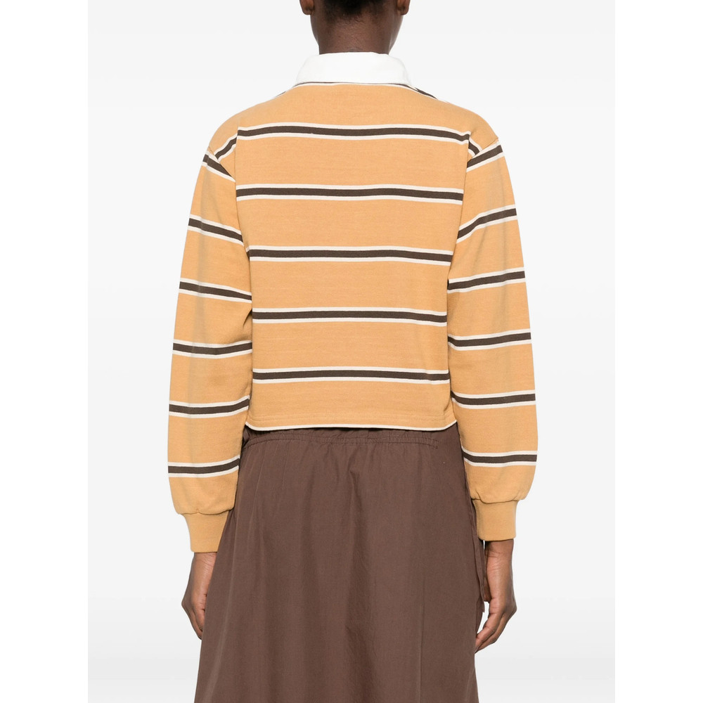 Sporty & Rich Striped-patterm Polo Top