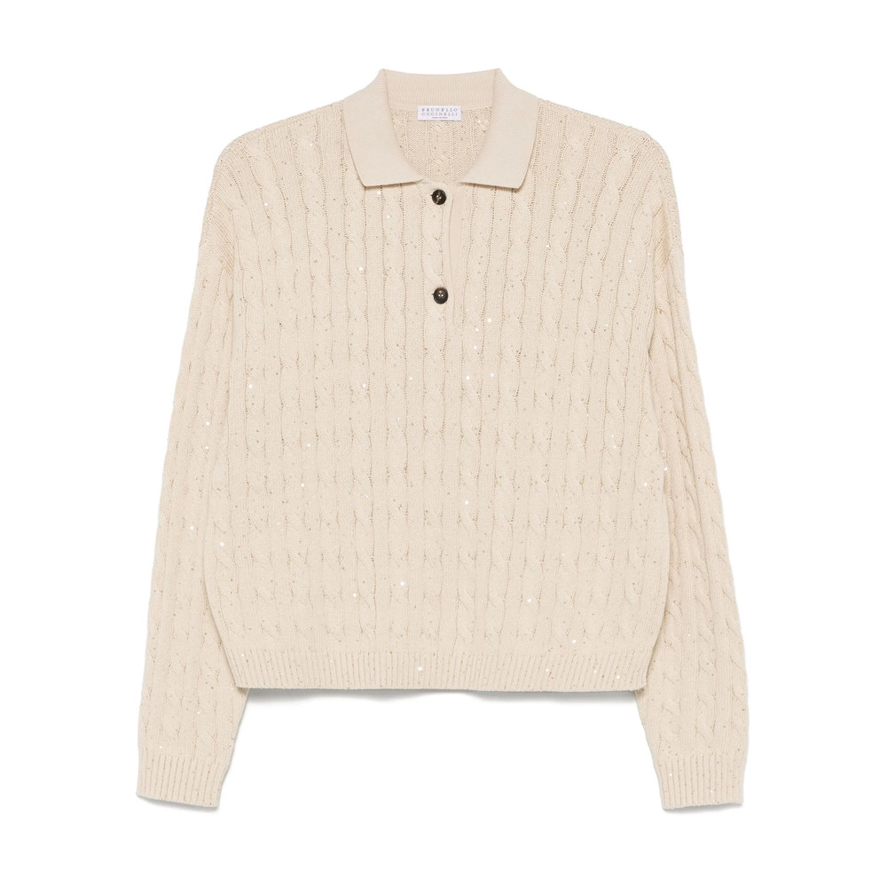 Brunello Cucinelli Cable-knit Polo Shirt