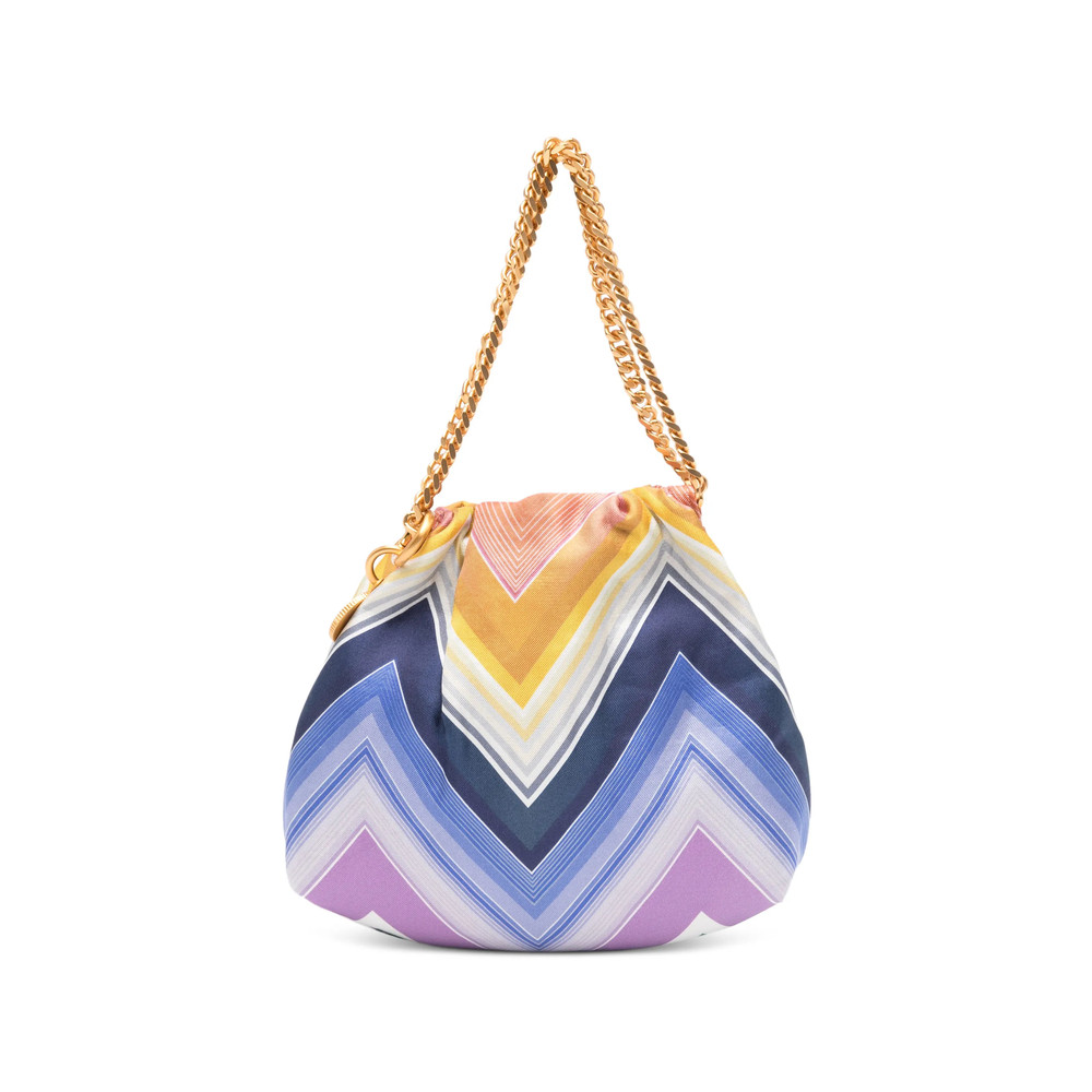 Missoni Wave Silk Drawstring Chain Tote Bag