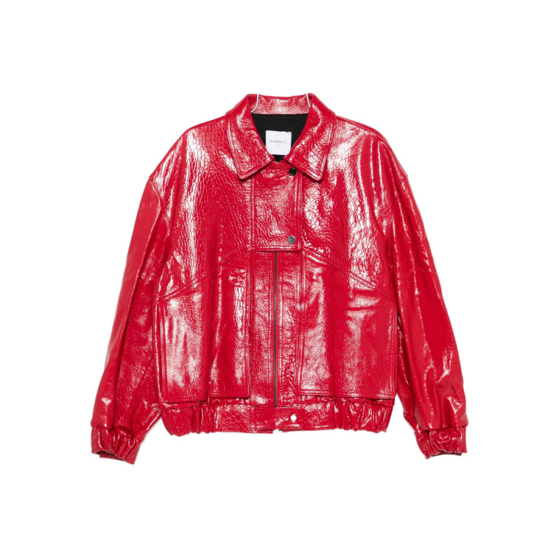 Cassell Embossed Leather Bomber Jacket