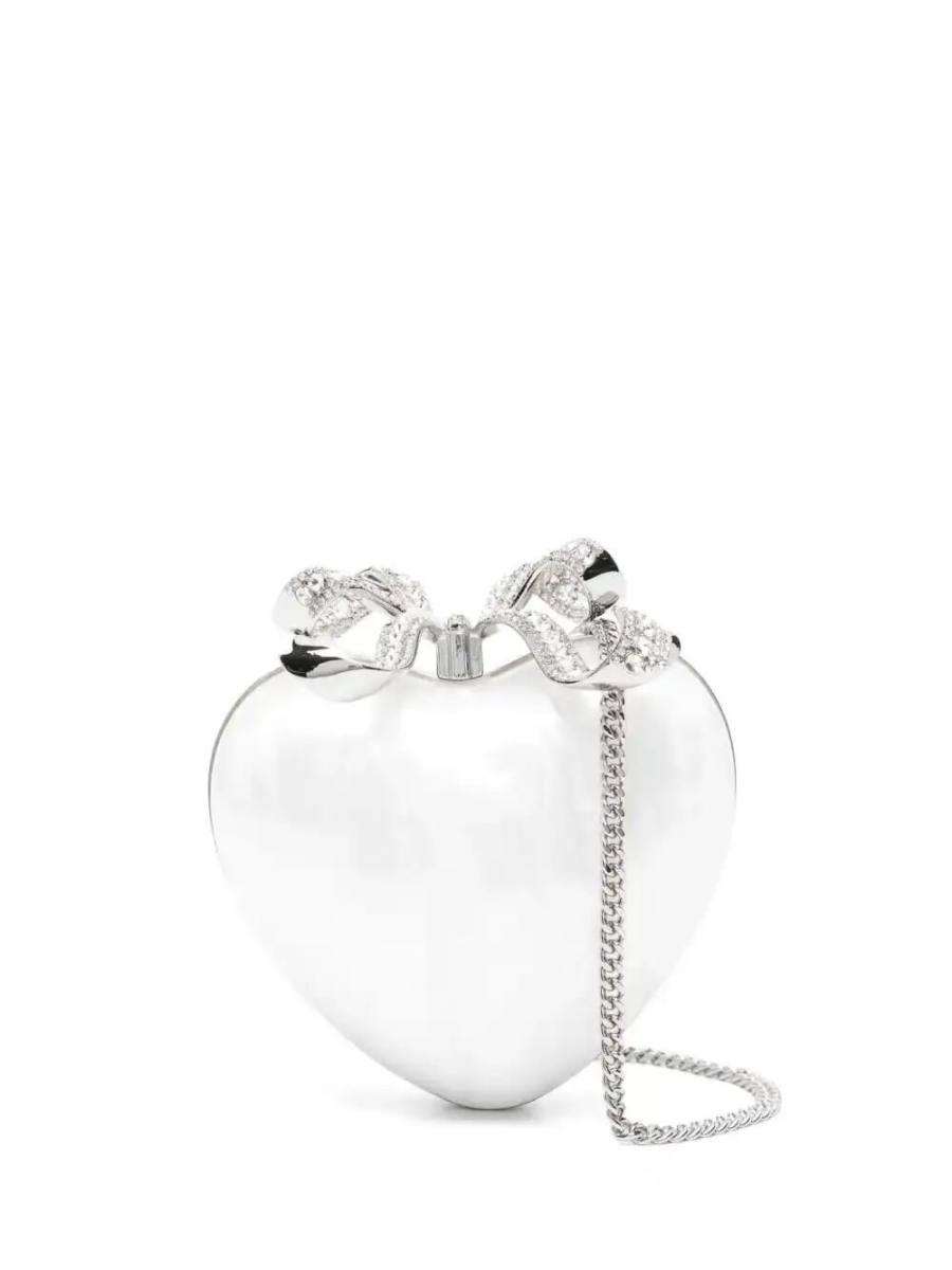 Pearl Heart clutch bag