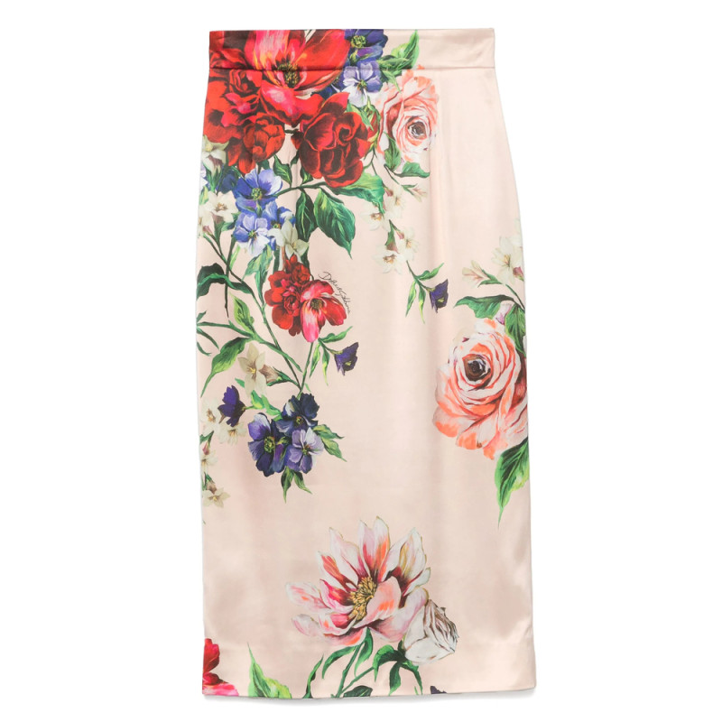 Dolce & Gabbana Floral-print Midi Skirt