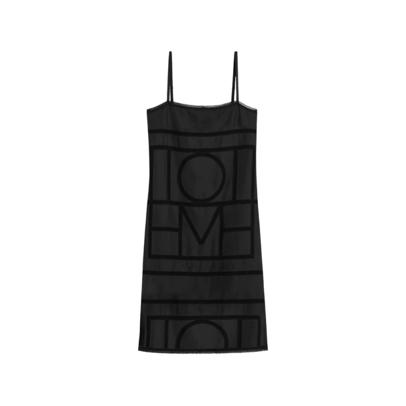 Toteme Monogram-trim Midi Dress