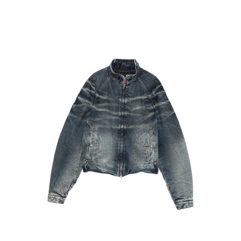 Diesel Faded-effect Raglan-sleeve Denim Jacket
