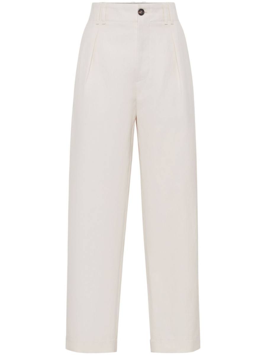 pleated chino trousers
