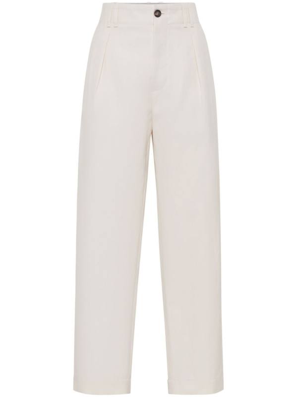 pleated chino trousers