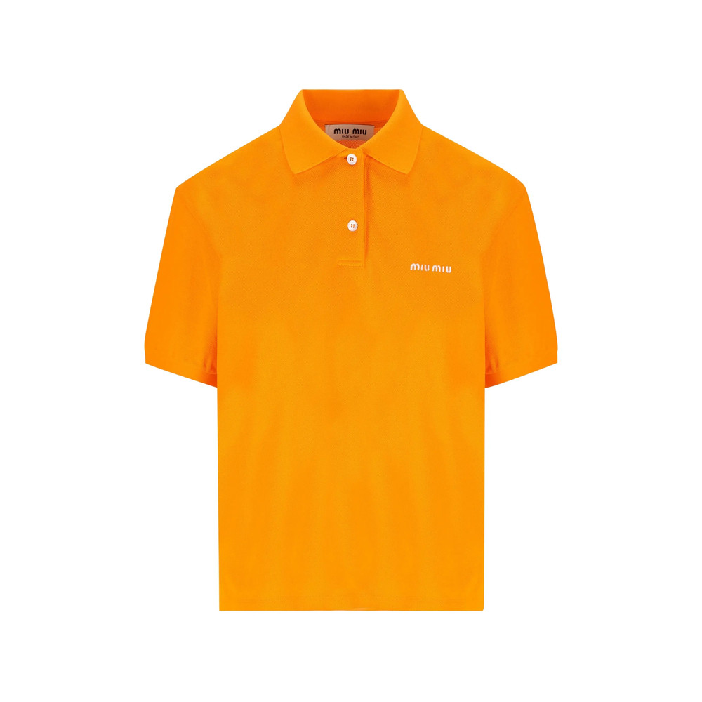 Miu Miu Logo-embroidered Polo Shirt