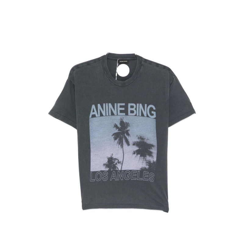 Anine Bing Palm-print T-shirt