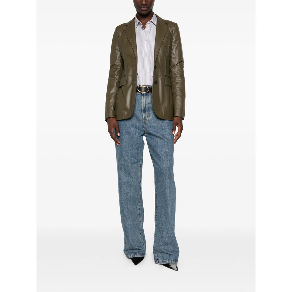 Tagliatore Leather Single-breasted Jacket