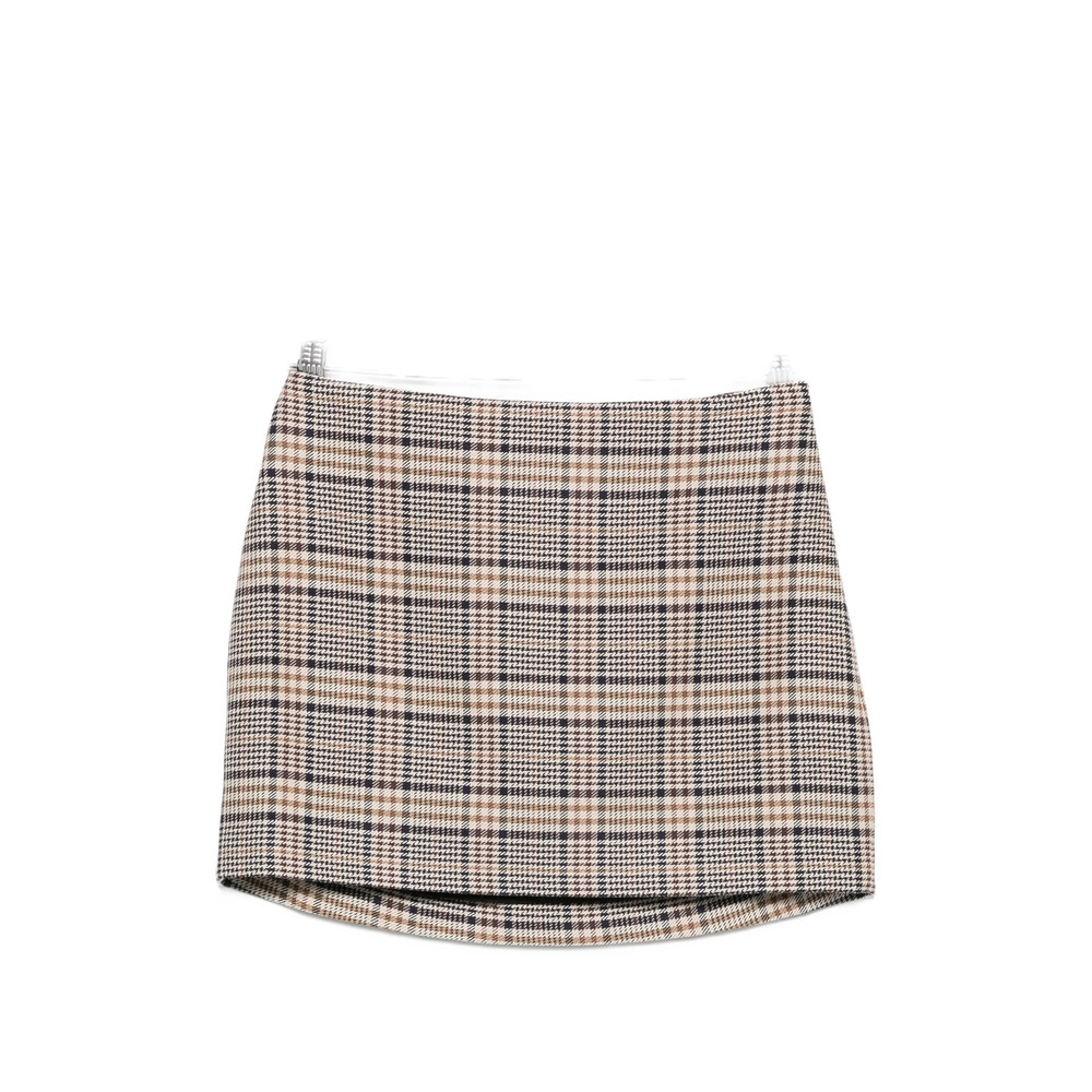 Anine Bing Tierra Skirt - Beige And Navy Checks