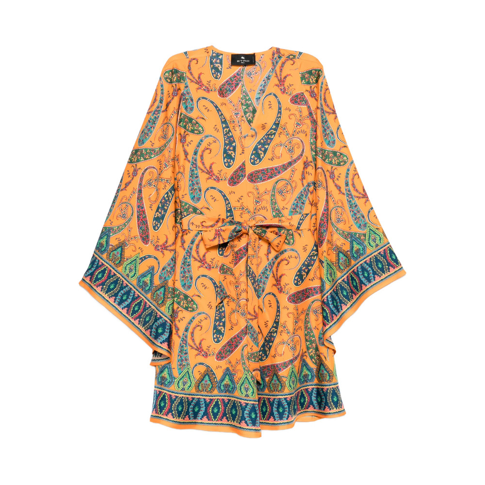 Etro Paisley Tie-waist Silk Dress