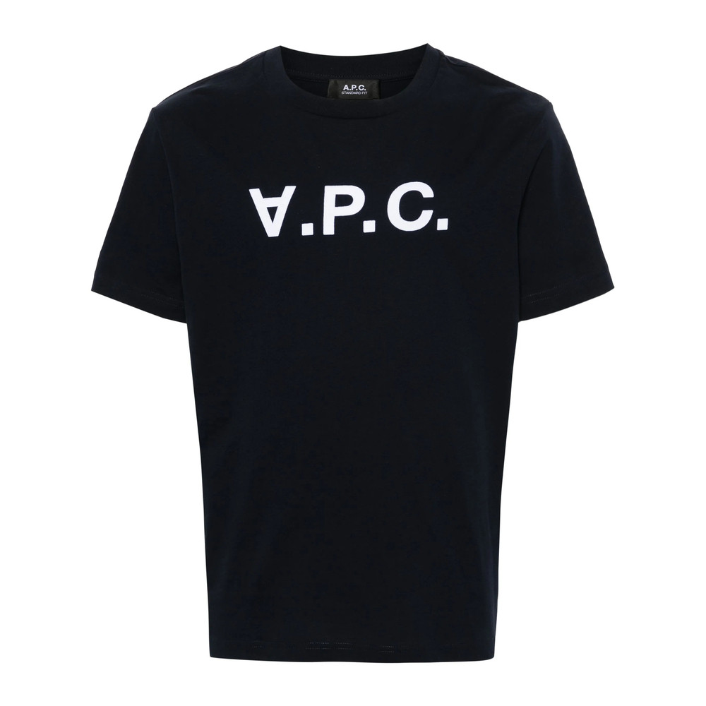 A. p.c. Flocked-logo Cotton T-shirt